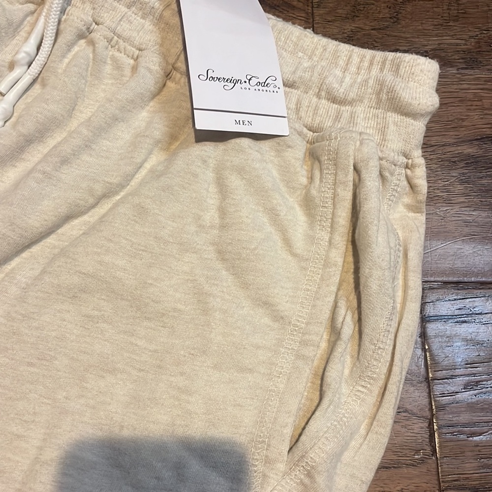 Soverign Code Oatmeal Color Cotton Drawstring Shorts size Large - Picture 5 of 8